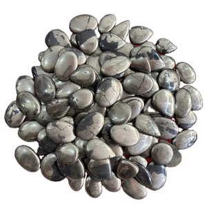 Lot en gros de 100 % pierres précieuses naturelles faites à la main, cabochons ovales en pyrite, pierres pour la fabrication de bijoux, pierres précieuses en vrac, meilleur prix - Product Image 3