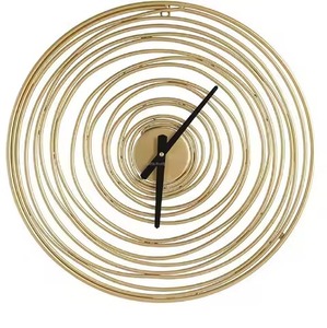 Modern Black Metal Wall <b>Clock</b> Abstract Geometric Design Quartz Analog Silent Living Room Decor Round Single Face - Product Image 5