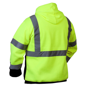 Sudadera con Capucha Reflectante de Alta Visibilidad, Personalizable con Logotipo, Transpirable, de Forro Polar, para Trabajo, en Venta - Product Image 4