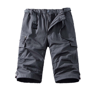 Pantalones cortos cargo para hombre, 100% algodón, 280 gramos, corte relajado, secado rápido, transpirables, para actividades al aire libre. - Product Image 5