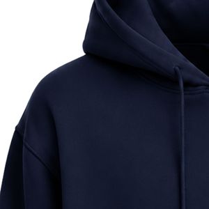 Sudadera con Capucha Azul Marino con Parche Bordado del Escudo de Jack & Jill, Manga Larga, Forro Polar, con Bolsillo Canguro y Cordón Ajustable - Product Image 3