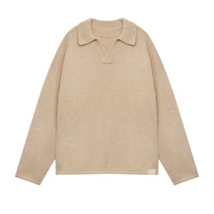 Polo de Manga Larga de Punto Bouclé, Suave y Cómodo, Ideal para Uso Casual y Ajuste Confortable - Product Image 1