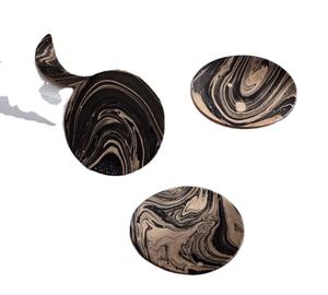 Craftsy Home-Ensemble de sous-verres en résine époxy de qualité esthétique avec effet d'océan-Dessous de verre ronds carrés décoratifs en résine époxy - Product Image 1