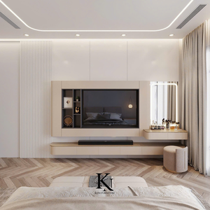 Étagère d'affichage TV Vietnam Mobilier de salon moderne d'usine Autres accessoires Meubles TV industriels en bois Étagère TV - Product Image 4