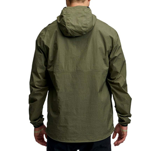 Spring High Quality Outdoor Patched Pullover <b>Jacket</b> for <b>Men</b> Custom <b>Half</b> <b>Zip</b> Nylon Hooded Wind <b>Men</b> windbreak <b>Jacket</b> - Product Image 1