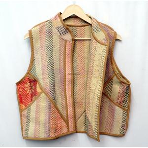 100% Cotton Kantha Quilted Breathable Vintage Floral Waistcoat <b>Women</b> Handmade Unique Spring Autumn Winter <b>Sleeveless</b> Vest - Product Image 2