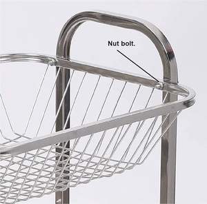 Panier de rangement rectangulaire en métal robuste pour buanderie - Product Image 5