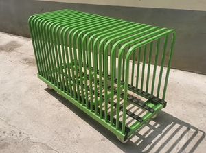Carro organizador de almacenamiento apilable, resistente al agua, ajustable, de alta resistencia, con ruedas, para transporte de puertas y ventanas de acero de una sola capa - Product Image 4
