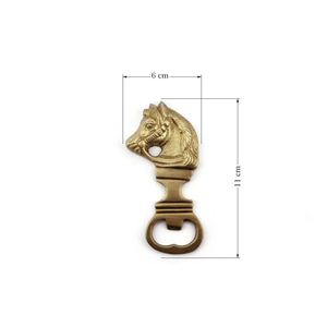 Abridor de Botellas de Latón Antiguo con Cabeza de Caballo, Abridor de Botellas Coleccionable Hecho a Mano, Herramienta de Bar de Latón Vintage, Accesorio Decorativo para Cocina - Product Image 2