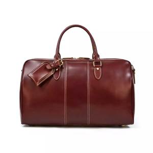 New Arrival Luxury leather Duffle Bag Adjustable <b>Strap</b> Zipper Closure Large Capacity Multi-Function for Travel Daily - Product Image 4