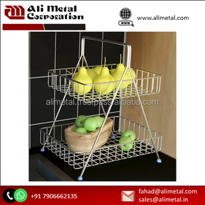 Customizable Modern Metal Mesh Storage <b>Basket</b> Iron Fruit & Vegetable Organizer for Home & Kitchen Use Boxed Packaging - Product Image 5