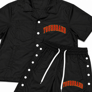 Men's Windbreaker Set Premium Quality Custom Design Logo Streetwear Polyester Windbreaker Set Streetwear Unisex Adult Size - Product Image 3