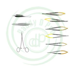 Ensemble d'instruments micro-chirurgicaux de base Kit de 10 pièces en acier inoxydable Daddy D Pro Source manuelle certifiée CE ISO - Product Image 4