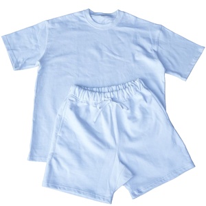 Conjunto de Camiseta y Pantalones Cortos Casuales para Hombre 2026, 100% Algodón, Tela de Felpa, Secado Rápido, Colores y Logotipos Personalizables - Product Image 2