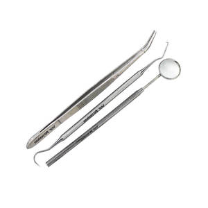 Kit Dental Profesional de 3 Instrumentos de Higiene con Espejo, Explorador y Pinzas para Inspección y Limpieza Bucal - Product Image 5