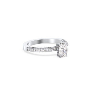 Anillos de compromiso solitarios REYES de plata de ley 925 con moissanita de 1.29 quilates para mujer, joyería fina de lujo con certificación GRA - Product Image 2