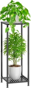 Freestanding Classic Metal 2-Tier Sliding Shelf Garment Display <b>Stand</b> Pre-Assembled 32-Inch Tall - Product Image 3