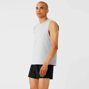 wholesale summer tank tops mens custom sleeveless breathable gym <b>vest</b> athletic workout training casual fitness apparel - Product Image 1