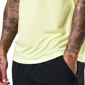 Men’s Light Lime Green Performance Training T Shirt Crew Neck Short Sleeve Athletic Gym Workout Sportswear Activewear Tee - Product Image 5
