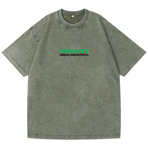 Camiseta Vintage para Hombre, Estilo Streetwear, con Agujeros y Desgastes, Retro, de Algodón Grueso, Ropa de Moda - Product Image 1