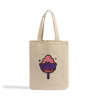 Sac fourre-tout en coton recyclé naturel imprimé avec soufflet, réutilisable pour le shopping, sacs promotionnels personnalisables en gros pour entreprises