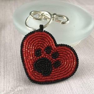 New Arrival <b>Custom</b> Woven Embroidery Carabiner <b>Keychain</b> and Seed Beads Bag Accessories Handmade Classic Glass Eco-Friendly Charms - Product Image 6