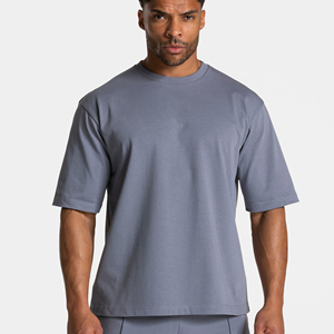 Camiseta de algodón para hombre al por mayor, 180 gramos, personalizada OEM, lisa, de punto, sin estampado, para verano, tallas grandes, con logo, antiarrugas, manga corta - Product Image 1