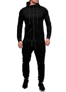 Survêtements de sport ajustés de luxe de haute qualité pour hommes Ensembles de sweats à capuche avec logo personnalisé Vêtements au genou avec capuche à la mode - Product Image 6