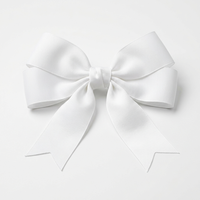 Ruban gros-grain blanc 25 mm en gros pour nœuds de cheveux, pinces, garnitures de vêtements, emballage cadeau, artisanat, couture, emballage, décoration, bricolage, 100 % polyester