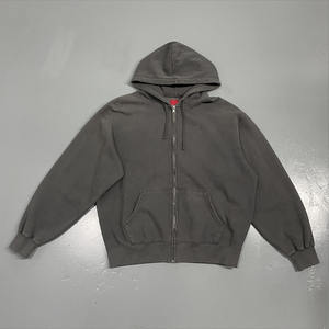 Custom Men's 100% Cotton Zip up Hoodies Zip up Oversize Heavyweight Blank Hoodies 450 GSM Vintage Acid Wash Soft Hoodies - Product Image 1