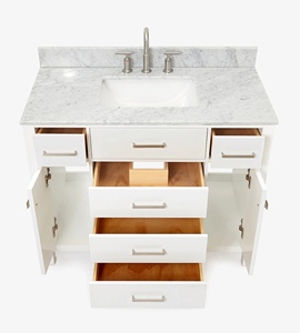 Mueble de Baño Personalizado Hannah de 43 Pulgadas, Mueble con Lavabo Individual, Solo 2 Opciones de Acabado, Fabricante OEM de Vietnam - Product Image 5