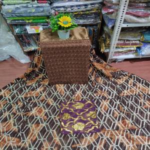 Shubham Collections Tissu en Chiffon Fransawi Dirac Perlé pour Mariage - Léger 100% Soie Couleur et Motif Personnalisés pour Soirées Féminines - Product Image 1