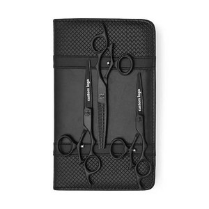 Tijeras de Peluquería Profesionales MIRHA, Acero Inoxidable, Diseño Delgado y Giratorio 360 Grados, Acabado Negro Mate Premium - Product Image 5
