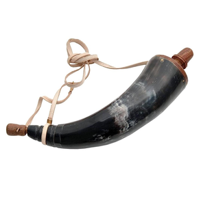 Tapa Metálica Única de Cuerno de Búfalo para Bebidas, Fabricada en India, Color Negro Marrón - Product Image 1