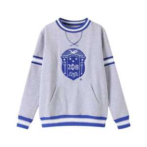เสื้อสเวตเชิ้ตคอกลมสีเทา Zeta Phi Beta ปักลายเชนิลล์ เสื้อผ้าชมรมพี่น้องชาวกรีก สำหรับทุกเพศ ผลิตจากผ้าฝ้ายพรีเมียม - Product Image 1