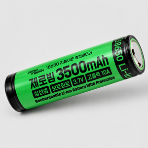 แบตเตอรี่ลิเธียมไอออน ZeroBeam Samsung 18650 3500mAh ป้องกันความปลอดภัย 10A ชาร์จซ้ำได้ 3.7V 1000 รอบการใช้งาน ผลิตในเกาหลี รองรับการใช้งานแบบ High Drain - Product Image 1