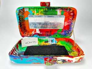 Sobral - Pochette multi-couleurs en résine Pollock, modèle Linda - Product Image 6