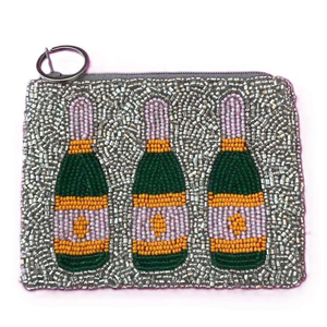 Pochette à monnaie vintage brodée de perles, style bohème, vente en gros de porte-monnaie perlés avec motifs faits main complexes - Product Image 1