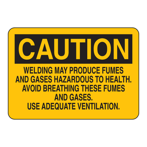 Señal de Seguridad Brady para Peligros de Humo de Soldadura, 7x10 Pulgadas, para Áreas de Trabajo Industrial - Product Image 2