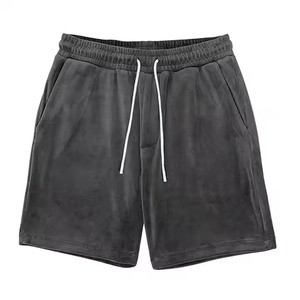 Pantalones Cortos Casuales de Cintura Media 100% Poliéster para Entrenamiento de Verano, Boxeo, Muay Thai, Lucha, con Cierre Elástico y Diseño Sólido - Product Image 2