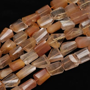 Perles de quartz rutile cuivre, grandes pierres précieuses de quartz facettées, 8x11mm à 13x17mm - Product Image 6