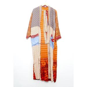 Kimono de seda de lujo hecho a mano, chaqueta larga, bata boho, kimono de boda, bata de dama de honor, ropa de dormir, kimono, pareo de bikini - Product Image 6