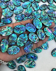 เปลือกหอยเป๋าฮื้อธรรมชาติแบบผสม รูปทรงคาโบชอง ขัดเงา หินเปลือกหอยหลากหลายรูปทรง สำหรับทำเครื่องประดับ ขายส่ง - Product Image 3