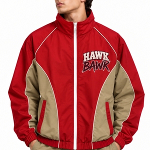 Men Windbreaker <b>Jacket</b> Premium Waterproof Sporty <b>Racer</b> <b>Jacket</b> Zipper Stand Collar Windproof Polyester Autumn Wear <b>Jacket</b> - Product Image 1
