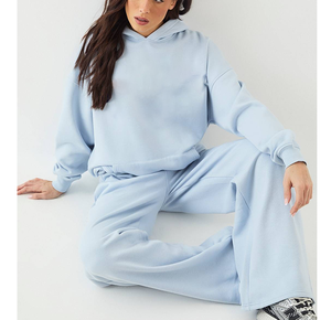 Conjunto Deportivo de 2 Piezas con Capucha y Pantalones Holgados de Felpa Francesa con Estampado DTG Personalizado, Cintura Media, Transpirable, Estilo Urbano Informal - Product Image 5