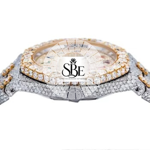Montre en cuir avec diamant Moissanite de qualité supérieure, style classique, pour un usage quotidien et les réunions d'affaires, en vente - Product Image 3