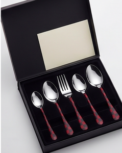 Juego de Cubiertos de Acero Inoxidable con Mango a Cuadros Rojos, Acabado Espejo, Apto para Lavavajillas, Cubertería para Camping - Product Image 6