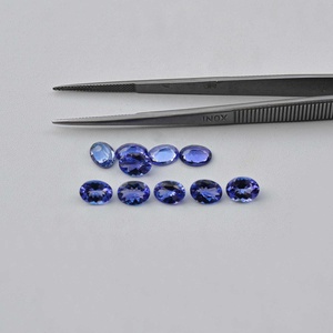 อัญมณีกึ่งมีค่าทรงไข่เจียระไนทรงรีขนาด3X5มม. สีฟ้าแทนซาไนต์ที่ผ่านการรับรองสำหรับเครื่องประดับ - Product Image 2