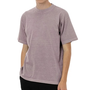 T-shirt oversize streetwear pour homme 100 % coton, couleur unie, vêtements pour homme, impression personnalisée, tenue décontractée, fourniture d'usine 2026 - Product Image 1