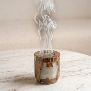 FAIZA CRAFT NOUVEAU Brûleur d'encens de luxe fait main en bois d'acacia et résine époxy, style arabe, écologique, pour aromathérapie et Bakhoor - Product Image 1